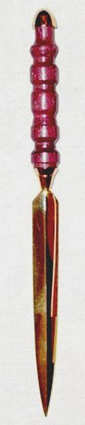 Purpleheart Wood Handled Americana Letter Opener