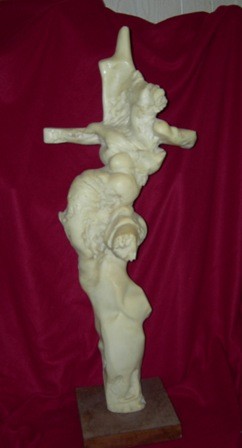 CRUCIFIED SYMBOL Abstract Sculpture