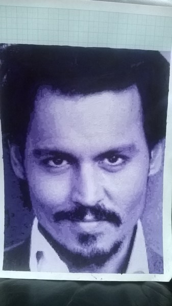 Johnny Depp Pixel Painting