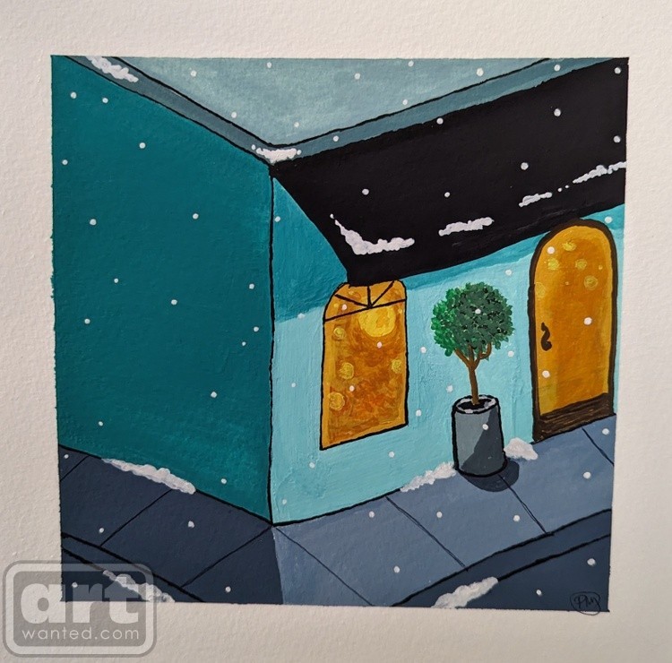 Snowy corner