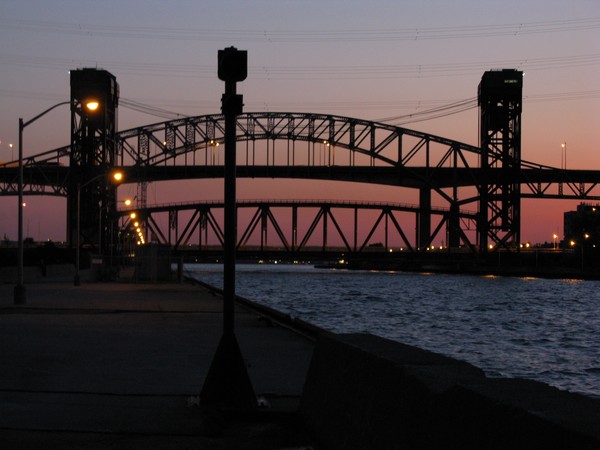 Burlington Skyway Bridge at Sunset