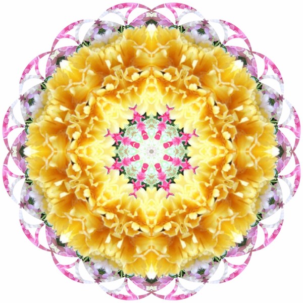Golden floral lace