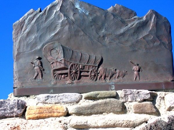 Covered Wagon Heading into the Sierra Nevadas