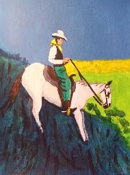 1925 COWBOY DOWN HILL