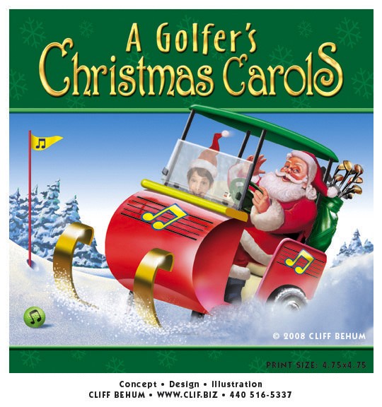 Santa Golfing
