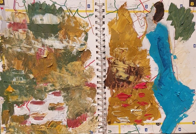 painting on a map no 2 2020