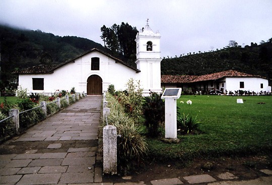 The white adobe church