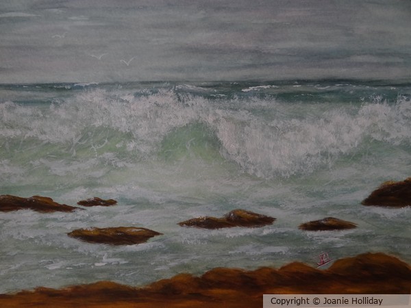 A DAY AT THE SHORE-WATECOLOR