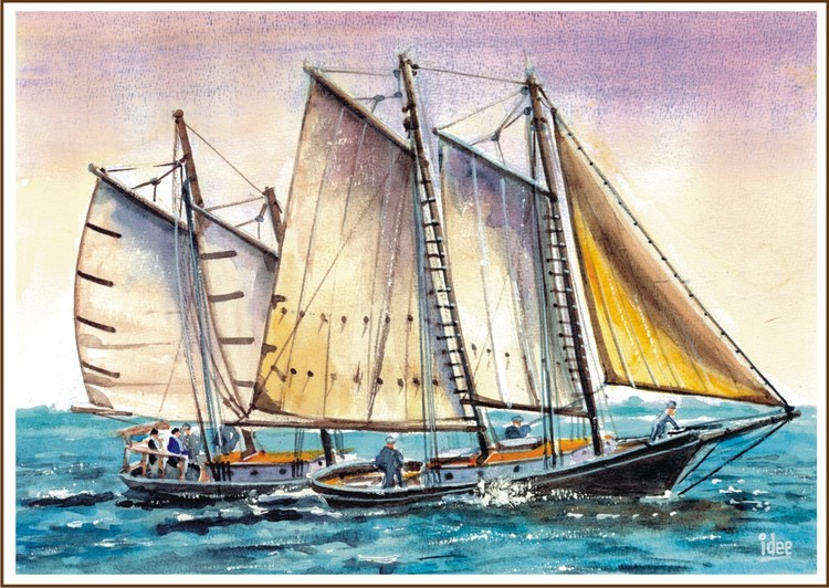 Racing scooners