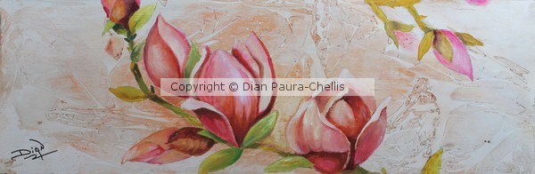 Abstract and Magnolias, sold