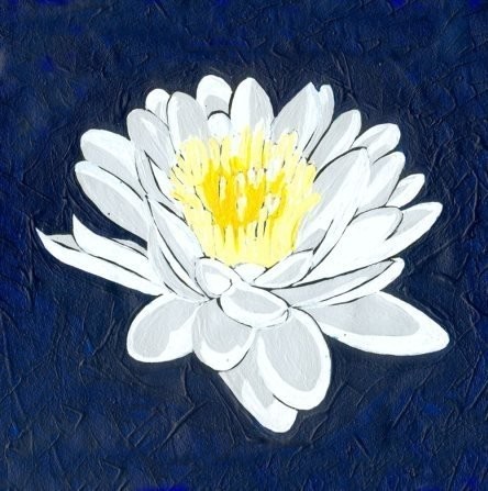 Dahlia acrilico sobre lienzo 70 x 70 cm