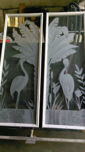 double door front entry inserts