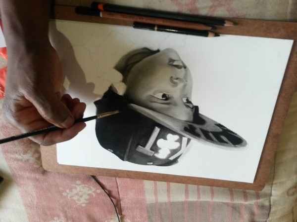 Vincent's little girl. Pencil on paper