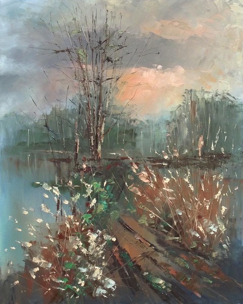 Evening spring sunlight