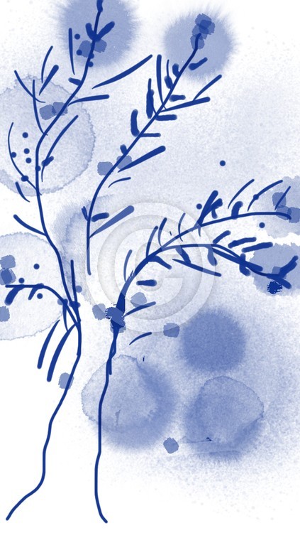 Blue twigs