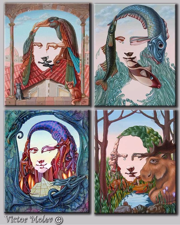 Series. Mona Lisa. Four forces.