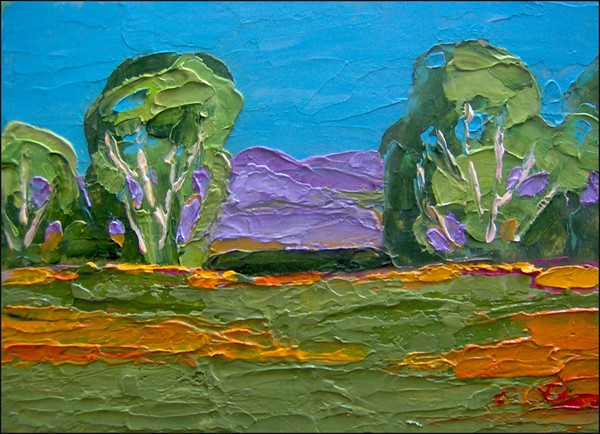 California Eucalyptus and Poppies