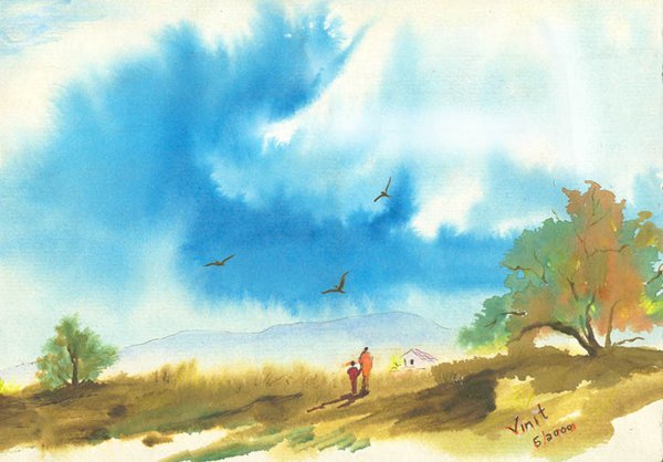 Walking in the plains