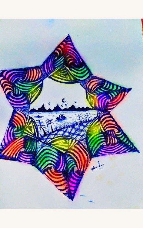 Pen landscape art.. 