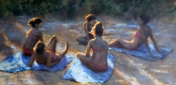 Evening swimmers