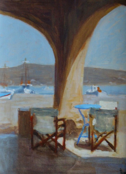 Shady cafe