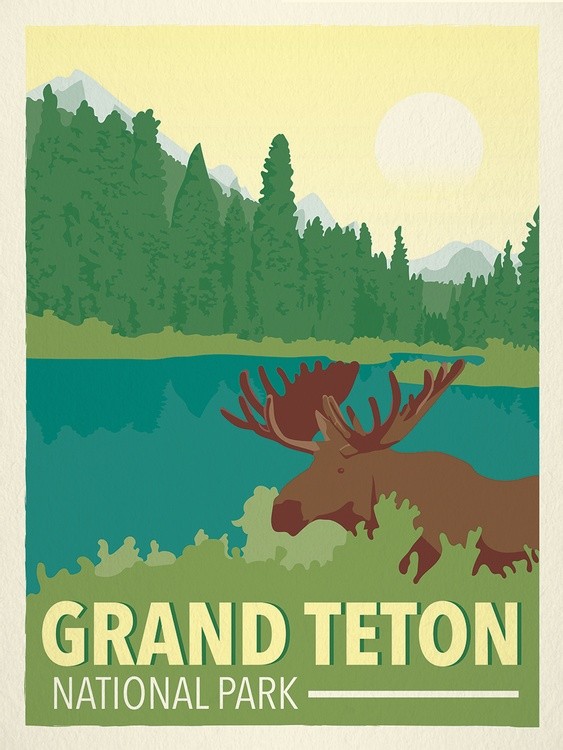 Grand Teton Travel Poster small