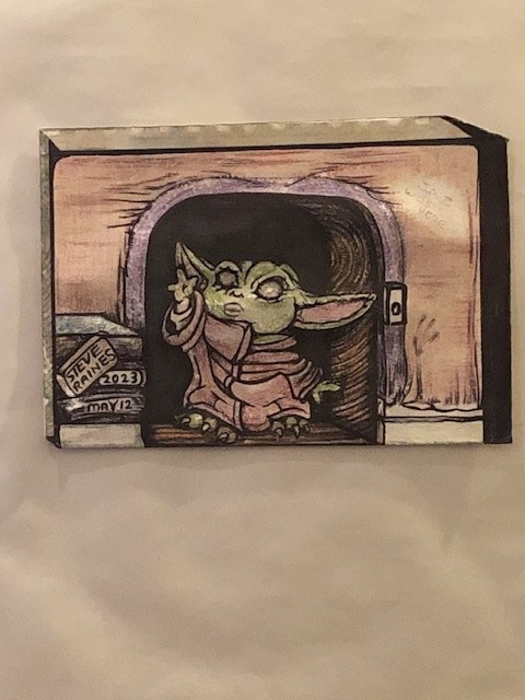 yoda in a mouse hole 