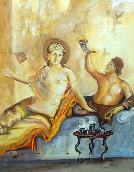 Pompeii wall fresco