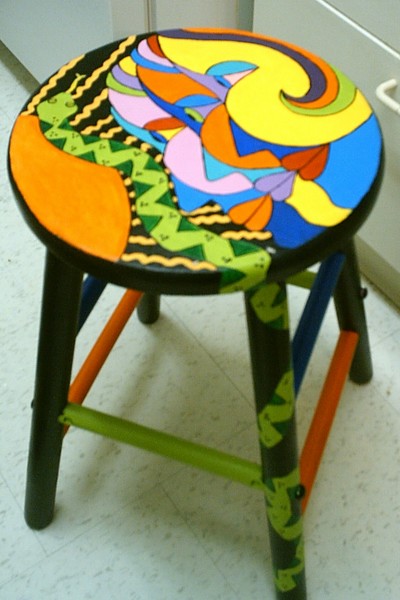 Handpainted Stool