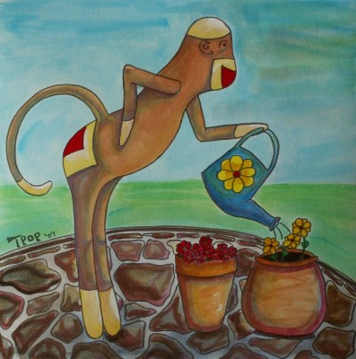 Garden Sock Monkey