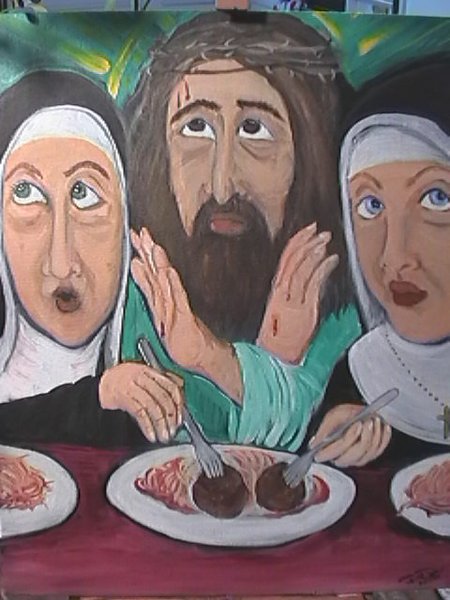 Jesus Forgives Nuns For Swiping His Meatballs
