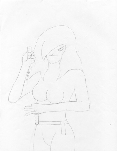 Ghost with nunchucks