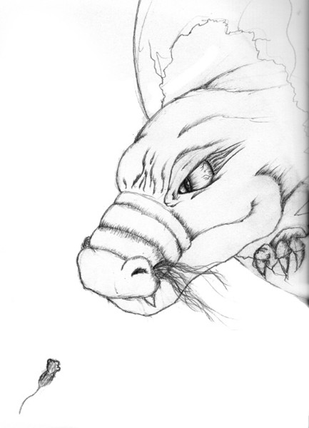 Baby Dragon and Mouse