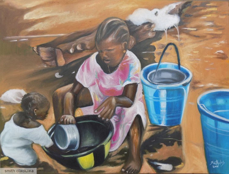 children water play