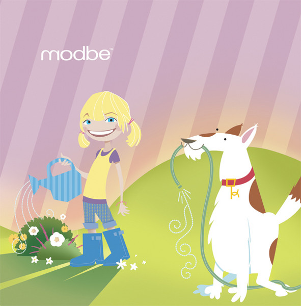 Kidbe spring line illustration