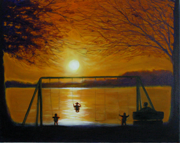 SUNSET AT THE PLAYGROUND-EASTERN SHORE, MARYLAND