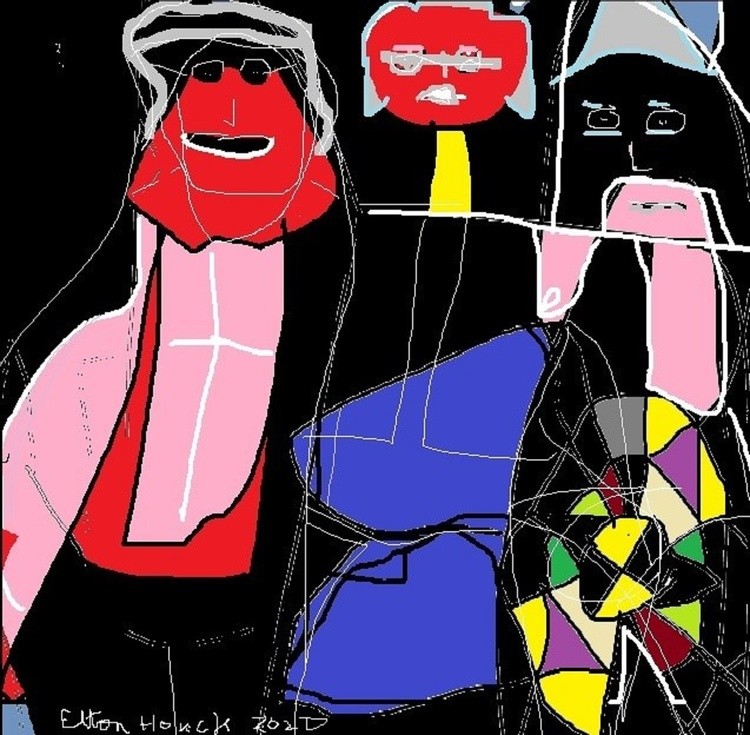 Midnight Masquerade....(c)..2020..elton houck...digital...after midnight art...