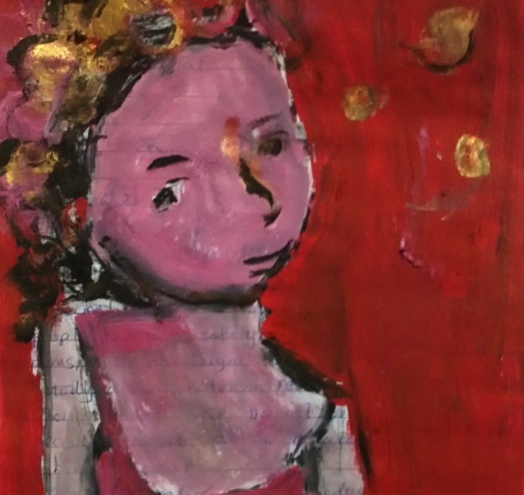 girl with red headband