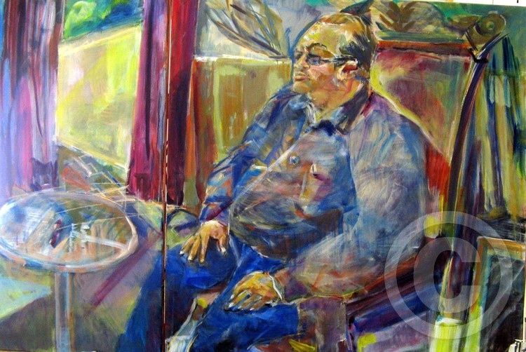 Portrait of Hardy Kleidt/In artists studio/