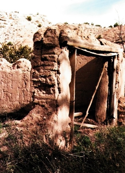 Old Adobe Ruins in Chamita, New Mexico