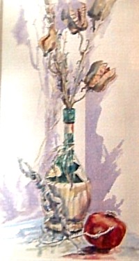 SEEDPODS WITH POMEGRANATE by Jan Szabo