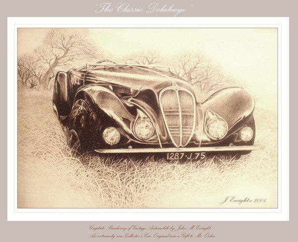 Vintage Delahaye Automobile by Enright