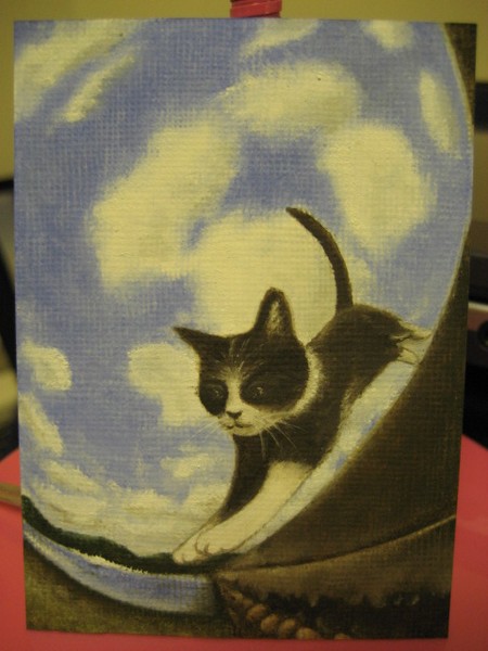 ACEO-Happy Cat