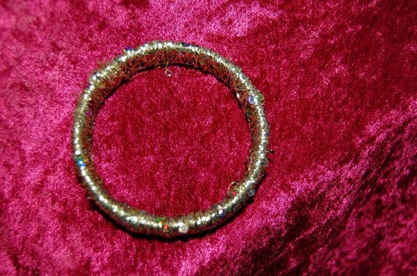 gold thread wrapped bangle
