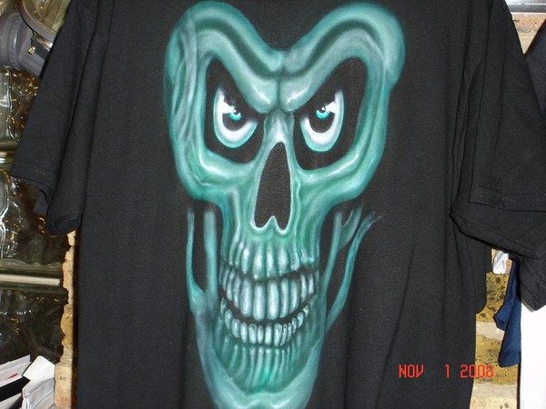 green skull face