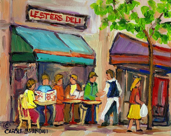 LESTER'S DELI MONTREAL STREET SCENE