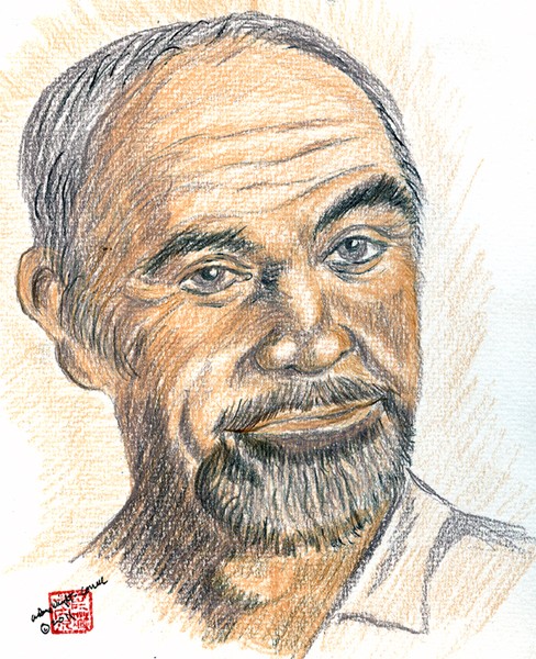 Sean Connery a colored pencil drawing original