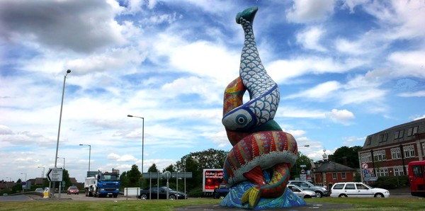 The De Luci Fish Mosaic Sculpture