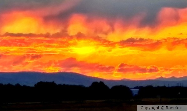 sunset in Ellensburg