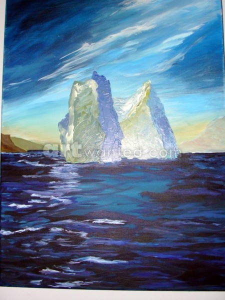 Twin Bergs  18 x 24-   SOLD